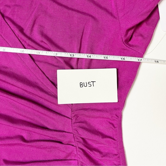 Soft Surroundings NWT Hyannis Faux Wrap Midi Dress Medium Petite MP stretch knit - Picture 8 of 12